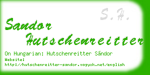 sandor hutschenreitter business card